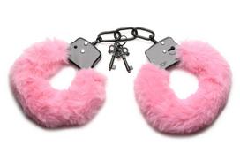 XR Brands - Cuffed in Fur Handcuffs - Pink