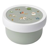 Šviesiai žalios spalvos iš plastiko vaikiška pietų dėžutė Little Farm by Little Dutch – Mepal