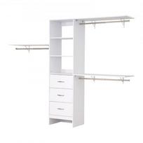 Spintos sistema, 2430x405x1904 mm, balta, medinė saugykla