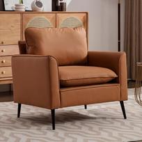 Vienvietė sofa, dirbtinė oda, šiaurės stilius, 1 vnt