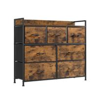 Komoda 98x28,5x85 cm Juoda Audinys