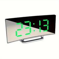 LED veidrodinis laikrodis su išlenktu ekranu