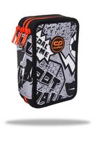 Forminis trijų skyrių penalas su priedais CoolPack Jumper 3 Grey ball F067710