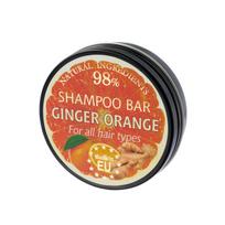 Kietas plaukų ir kūno šampūnas "ginger-orange" Saules Fabrika, 60g