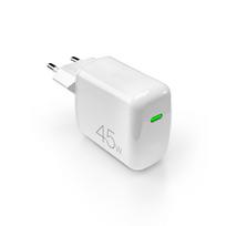 Puro Super Mini 45W PD GaN USB-C sieninis įkroviklis - baltas