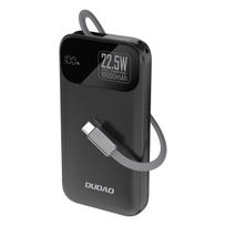 Dudao Išorinė baterija K31 10000 mAh 22.5W PD su integruotu laidu - juodas