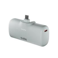SBS EcoPower Išorinė baterija 5000 mAh 10W su integruotu USB-C prievadu - pilkas