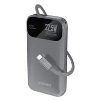 Dudao Išorinė baterija K31 10000 mAh 22.5W PD su integruotu laidu - pilkas