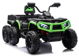 Vaikiškas keturratis 6 Wheels JC606 4x4 su priekaba Žalias