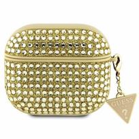 Guess dėklas Airpods 3 su "rhinestone Triangle Charm" auksinis