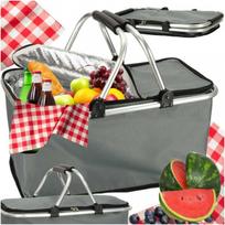Termoizoliacinis sulankstomas iškylų krepšys pilkos spalvos KX3265_1