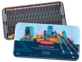 Spalvotas pieštukas Derwent Procolour 36vnt. metalinė dėžutė