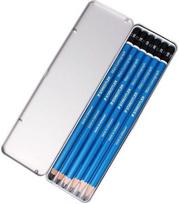 Pieštukų rinkinys Staedtler Mars Lumograph 8b-hb, 6 vnt., metalinė dėžutė
