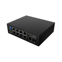Komutatorius Lanberg Switch PoE ILFE-8P-1GE-1S-120 4xBT 4xAT SFP DIN Unmanaged Fast Ethernet