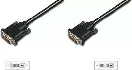 Assmann Electronic ASSMANN DVI prijungimo kabelis DVI(24+1) M/M 0.5m DVI-D Dual Link bl