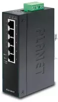 Šakotuvas Planetinis jungiklis IGS-501T, pramoninė versija 5x10/100/1000, DIN, IP30, -40 iki 75°C, 12-48V, ESD+EFT