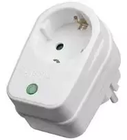 Goobay Apsaugotas nuo viršįtampių lizdo adapteris, baltas, CE, GS, 230 V, 77,2 mm, 76 mm, 51,3 mm