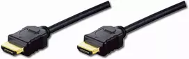 Assmann Electronic ASSMANN HDMI laidas didelės spartos su eternetu 2m 2xHDMI Typ A kištukas 19Pol masinis Full HD 3D