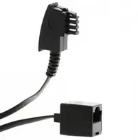 helos Adapteris TAE F Stecker / 8P4C Buchse RJ45, juodas, lose