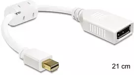 Delock Adapteris mini Displayport 1.2 vyriškas > Displayport moteriškas 4K baltas