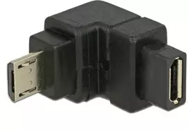 „Delock“ adapteris USB 2.0 Micro-B kištukas > USB 2.0 Micro-B lizdas, nukreiptas žemyn