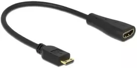 Delock adapterio kabelis mini HDMI-C vyriškas > HDMI-A moteriškas 23 cm