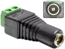 Delock adapterio gnybtų blokas > DC 2,5 x 5,5 mm lizdas