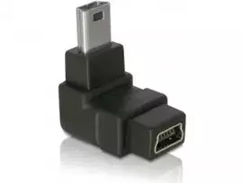 ADAPTER USB MINI(M)->USB MINI(F) KAMPINIS DÓŁ JUODA DELOCK