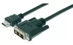 Digitus HDMI adapter cable, type A-DVI(18+1), M/M, 2.0m, Full HD, UL, juodas, DK-330300-020-S