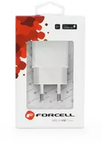 Įkroviklis Forcell (1xUSB 2.4A 18W) baltas