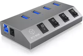 Icy Box 4 IB-HUB1405C Uosto centras USB 3.0