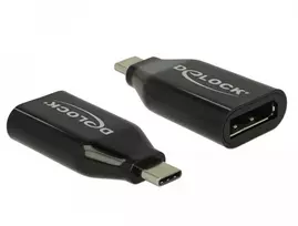 Delock USB-C adapteris – Displayport M / F 4K 60Hz Juodas