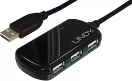 USB Hub - LINDY USB 2.0 Aktyvus Prailginimas Pro Hub 8 m 4-Port USB 2.0 60 m 480Mbps Galia
