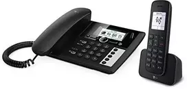 Telekom Sinus PA 207 Plus 1 juodas stalinis telefonas + ragelis l