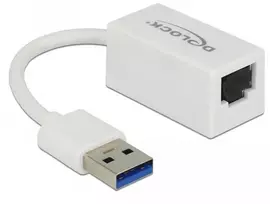 Karta jungiama į tinklą Delock DELOCK Adapteris SuperSpeed USB-A St > Gigabit LAN komp. Weiß