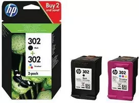 Hewlett Packard (HP) Rak HP Toneris Ink / 302 Cart Combo 2 vnt. (X4D37AE)