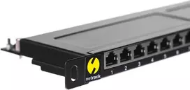 Šakotuvas NETRACK 104-13 patch panel 19inch 24-jungtys kat. 6 FTP 0 5U su lentyna
