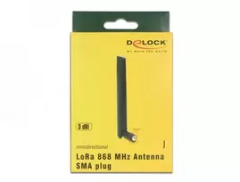 Šakotuvas Delock LoRa 868 MHz antena SMA St. 3 dBi įvairiakryptė 6+ pakreipimo jungtis juoda