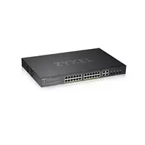 Šakotuvas ZYXEL GS1920-24HPV2, 28 prievadų išmanusis valdomas POE komutatorius, 24 gigabitų vario POE ir 4 gigabitų dviejų asmenų, hibridinis režimas, autonominis arba „Nebulaflex“ debesis, 375 vatų POE (5 metų garantija)