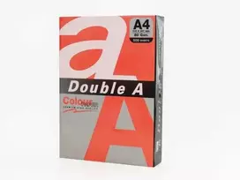 Spalvotas popierius Double A, 80g, A4, 500 lapų, Raudona
