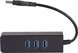 AKYGA AK-AD-32 Hub USB 3.0 & tinklo plokštė 3 x USB / RJ45 10/100/1000 15 cm