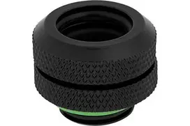 Corsair „Hydro X“ serijos XF kietos linijos jungtis, tiesi G1/4 colio iki 12 mm išorinio skersmens kieto vamzdžio – 4 vnt. pakuotėje, juodas