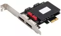 Šakotuvas Valdiklis MicroConnect PCIE 2.0 x1 – 2x ESATA + 2x SATA III (MC-SATA3-T4)