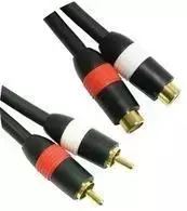 Kabelis MicroConnect RCA (Cinch) x2 - RCA (Cinch) x2 2.5m juoda (AUDCH3)