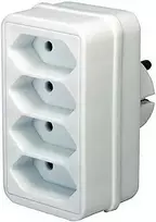 Brennenstuhl adapterio kištukas Euro 4, baltas