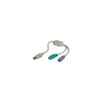 USB adapteris MicroConnect USB - PS / 2 x2 Baltas (USBA2PS2)