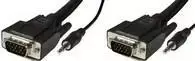 Kabelis MicroConnect D-Sub (VGA) - D-Sub (VGA) + Jack 3.5mm 5m juoda (MONGG5BMJ)