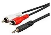 Kabelis MicroConnect Jack 3.5mm - RCA (Cinch) x2 10m juoda (AUDLC10G)