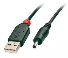 USB Kabelis - LINDY USB 2.0 Type A į 3.5mm DC Laidas, 1.5 m, Juodas