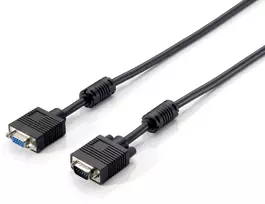 Equip Equip VGA Kabelis Verl. HD15 St/Bu 1.00m 1920x1080/60Hz sw